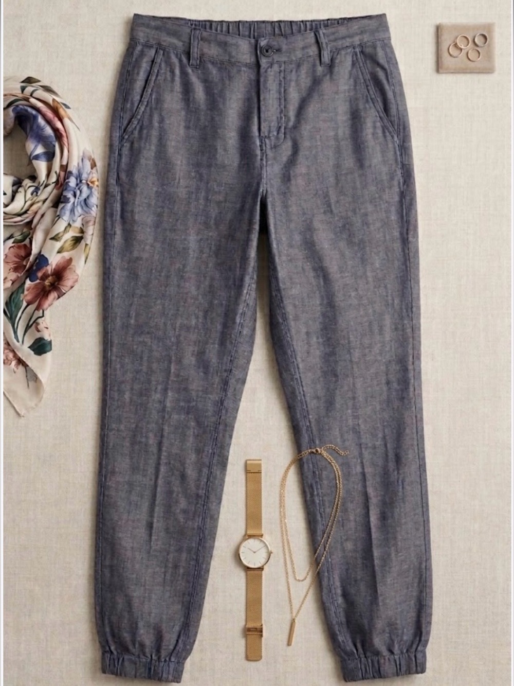 J. Crew Women's Heathered Charcoal Jogger Pants